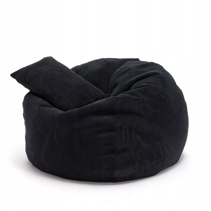 Pouf Poire Ecopuf - Fauteuil Canapé Coussin de Sol Pouf dintérieur/extérieur - Noir