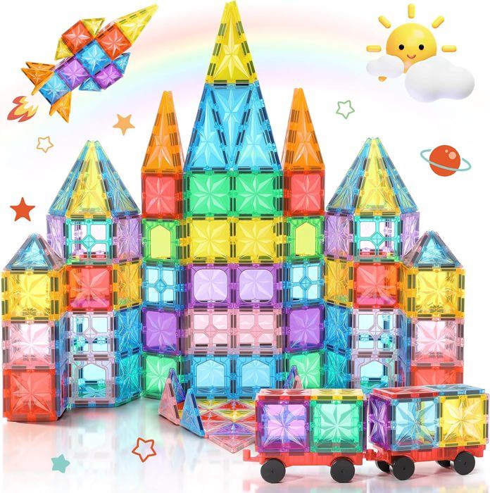 Blocs Construction Magnétiques Enfants Jouet 61 Pièces Jouets De ...