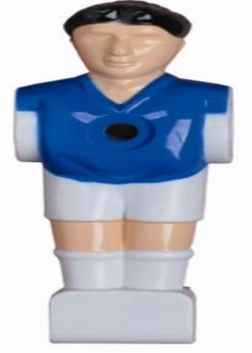 Ensemble d'Accessoires de Baby-Foot en Résine de Haute Qualité - 11 Figurines de Joueurs Réalistes Rouges et 11 Bleues Style 4824 + 1 Pce de Baby-Foot Noir et Blanc 32mm, Kit de