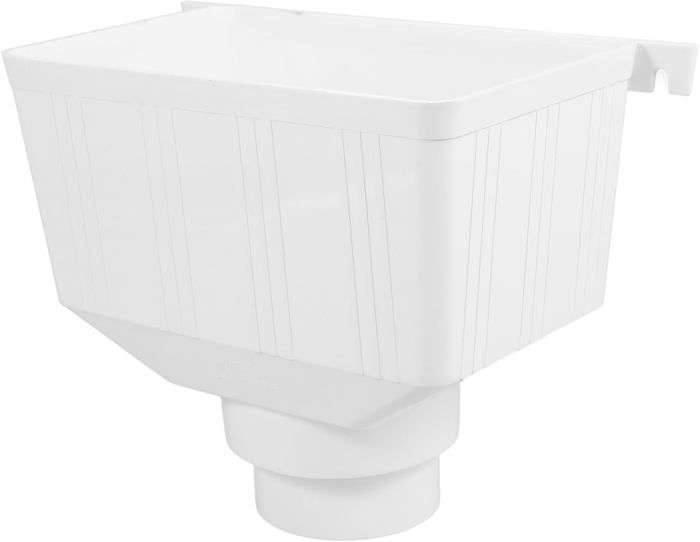 Récupérateur Eau Pluie YARNOW Pour Gouttière PVC - Carré Blanc, Installation Facile | Économie D'Eau Jardin