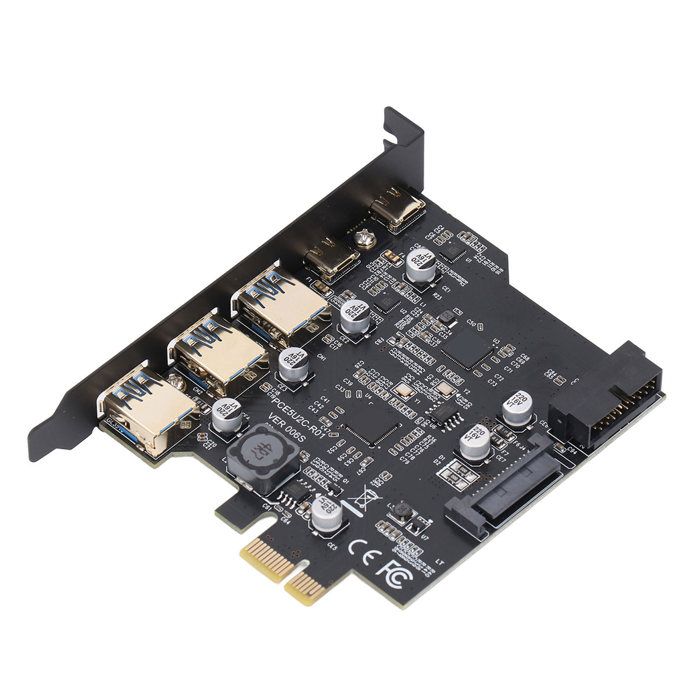 ASHATA Carte D'extension PCIE 4X vers USB 3.2 Gen 2, Carte D'extension de clé de Type E A 20 Gbit/s, Interface de Type C sur Le Panneau Avant pour Ordinateur de Bureau ASHATA Carte D'extension PCIE 4X vers USB 3.2 Gen 2, Carte D'extension de clé de Type E A 20 Gbit/s, Interface de Type C sur Le Panneau Avant pour Ordinateur de Bureau