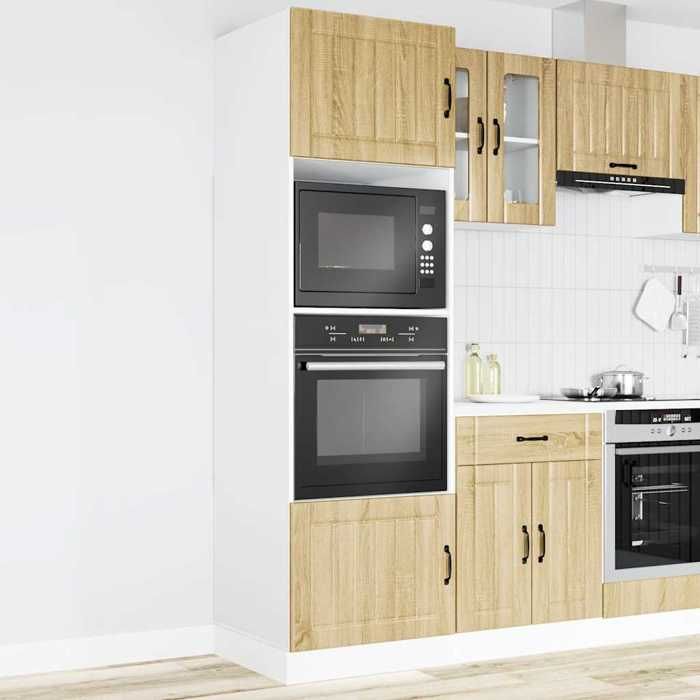 SOLOMOON@ Colonne cuisine - Armoires de four 2 pcs Kalmar chêne sonoma bois dingénierie FR 580