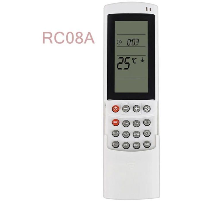 Télécommande De Rechange RC08A CLVIZCXOM Compatible Airwell - Pour Climatiseur Et Pompe à Chaleur
