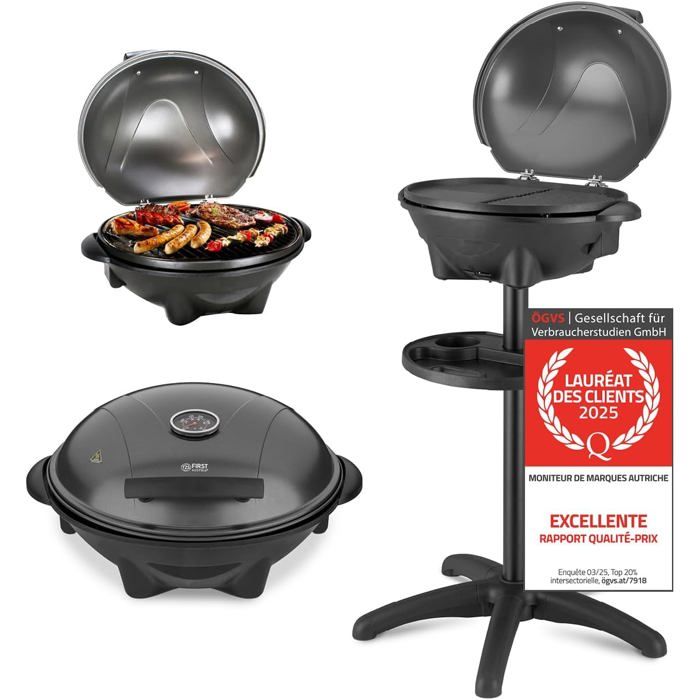 Couvercle Noir Mat avec Poignée et Thermométre pour Barbecue CAMPINGAZ
