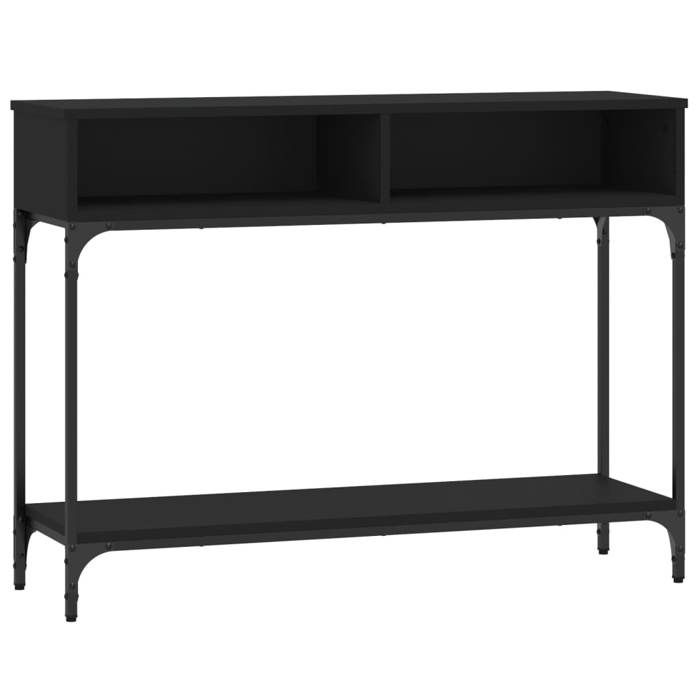 Promotion Nove Armoire console - Meuble Entrée - noir 100x305x75 cm bois dingénierie FR_02978337