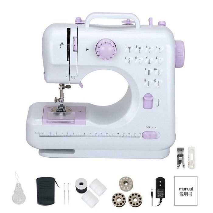 Machine à coudre - keeper - 505A - Violet - Haute performance - Usage domestique et professionnel - Tension 220 V