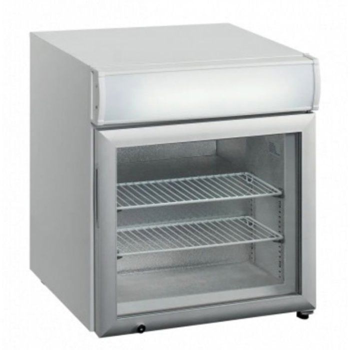 Congélateur vitré de comptoir 50 Litres blanc avec bandeau lumineux à poser 154 W 220 V - MONO - Tefcold