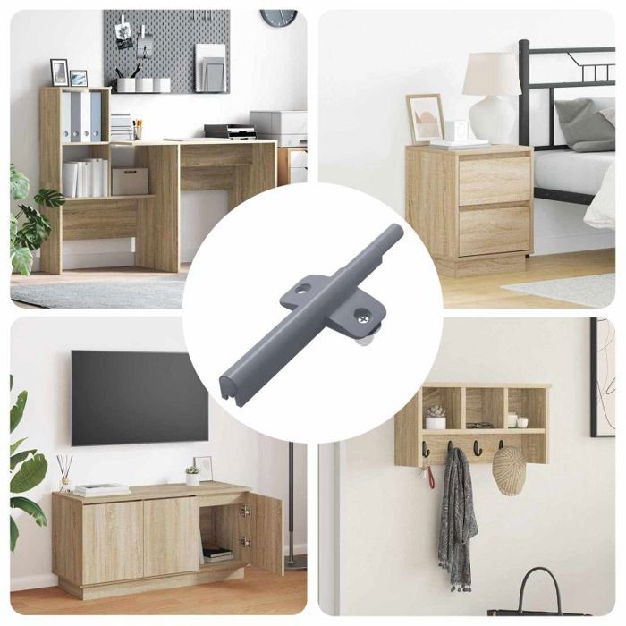 Anti belier - disconnecteur - clapet anti retour Vidaxl Amortisseur à fermeture douce 12 pcs Gris 125 x 47 x 15 mm PP