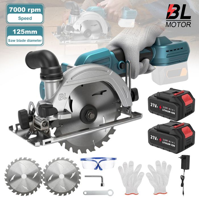 Scie Circulaire NEWBENY 18V – Sans Batterie, Profondeur 45mm, Moteur Sans Balais
