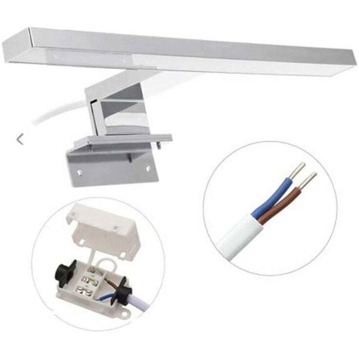 Miroir de salle de bain LED - Virex® - Interrupteur - 30 cm - 700 lm - 5 W - Blanc froid 6000 K - Applique murale