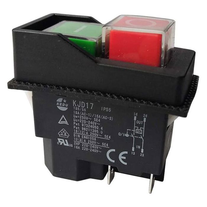 Interrupteur électromagnétique - KCVV - KJD17 - 220V - 4 broches - Protection contre les coupures