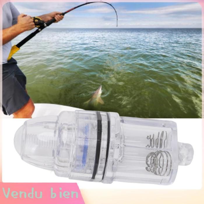 Garosa lumière de pêche LED Lumière de pêche à chute profonde en plastique Transparent AA alimentée par sport peche Bleu