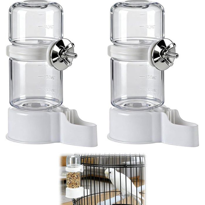 Distributeur deau automatique pour oiseaux 2 pièces 140ml abreuvoir hygiénique pour cages à oiseaux pour canaris et perruches