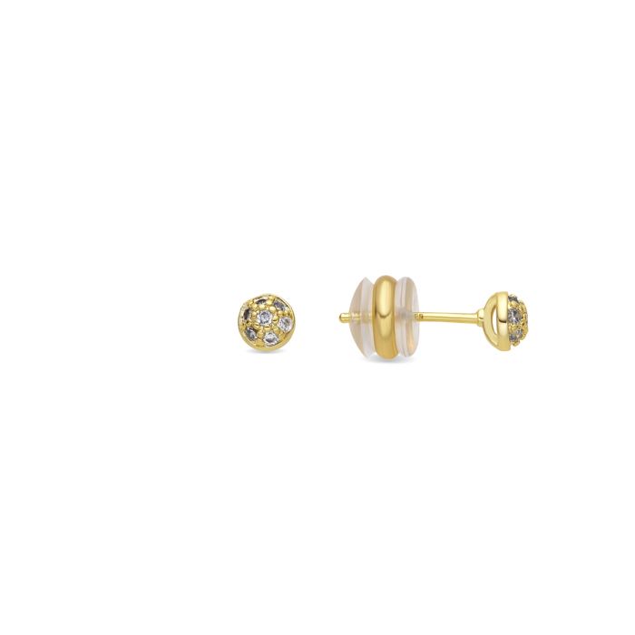 Boucles doreilles - LUXENTER - Chikra - Plaqué or 18k - Oxyde de zirconium pavé - Doré
