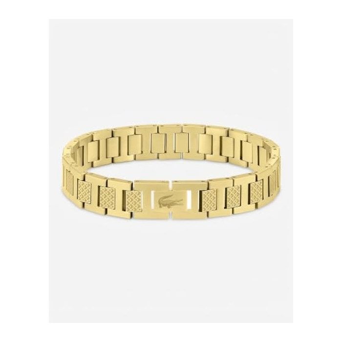Bracelet à Maillons pour Homme Collection METROPOLE en Acier Inoxydable Embelli avec Motif Petit Piqué - Modele 3