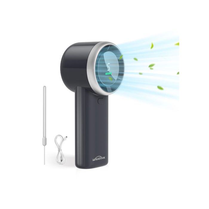 Ventilateur Turbo Portable Puissant : 13500 /min Refroidissement Instantané Recharge USB Rapide 2H Ventilateur Noir noi VENTILATEUR
