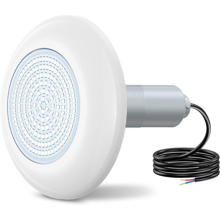 Projecteur Piscine Vissable avec Filetage 2 12W Spot LED Piscine 6000K Non Dimmable 1200lm Ø190mm 12V AC/DC Remplie Résine…