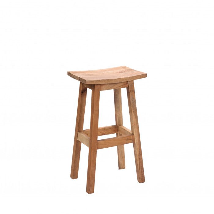 Hanotilo - Tabouret de bar en acacia H66cm - Bois Hanotilo - Tabouret de bar en acacia H66cm - Bois