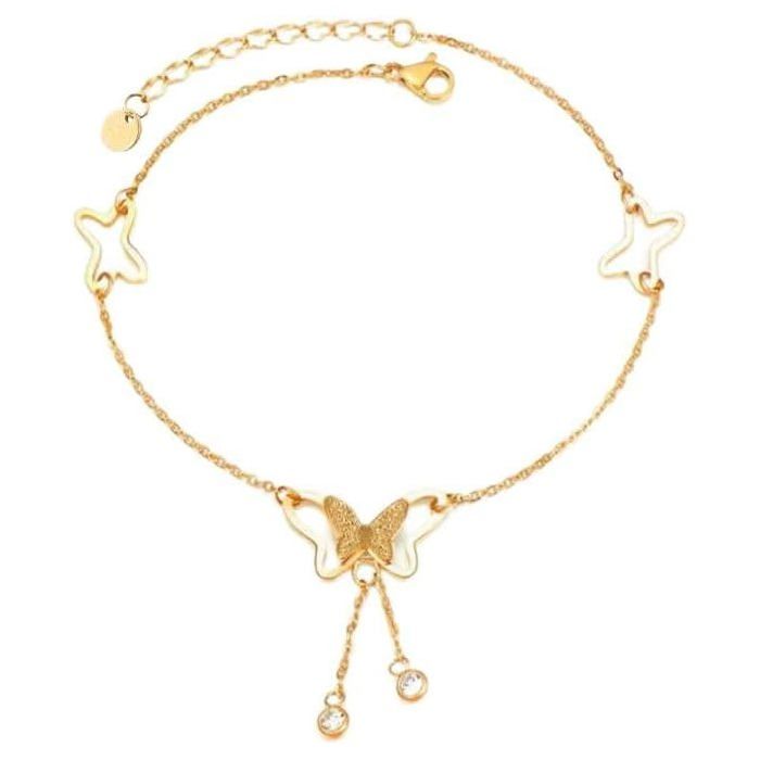 Bracelets De Cheville Pour Femmes Bracelet Cheville Femme Bracelets De Cheville Papillon Bijoux De Pied De Plage DÉté Bijou[CA260]