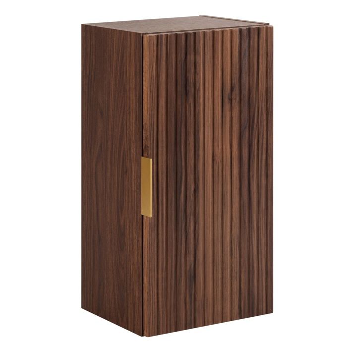 Meuble demi colonne suspendu de salle de bain FLOW noyer foncé 35 x 68 cm Meuble demi colonne suspendu de salle de bain FLOW noyer foncé 35 x 68 cm