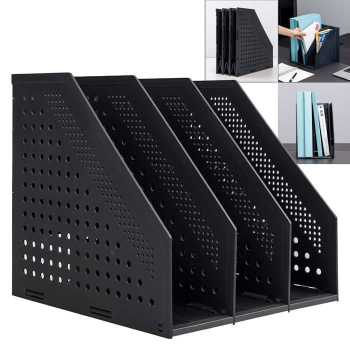Pte revues pliable 3 compartiments Pte Revue Bureau Dossier Classeur Rangement Documents Pte Livre pour Bureau A01 TABLE DAPPOINT
