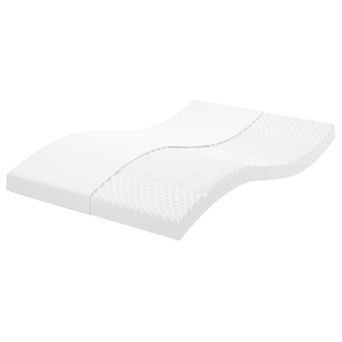 ELORAN Matelas doux - Matelas en mousse 7 zones dureté 20 ILD - blanc - 120x200 cm pour Adulte Enfant 76339