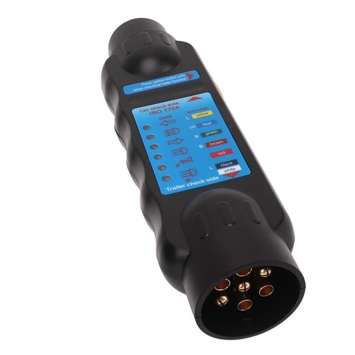 Testeur De Prise Remorque 12V 7Pin/13Pin - Indicateur LED Pour Véhicules Européens