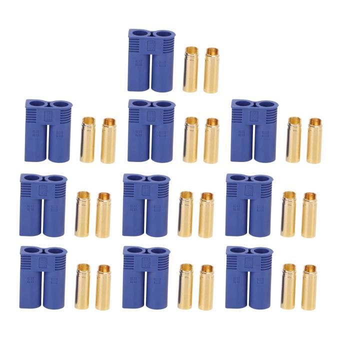 Adaptateur EC5 Mâle Vers Double JST Femelle – Connecteur RC Pour Batterie, Drone, Véhicule – ABS