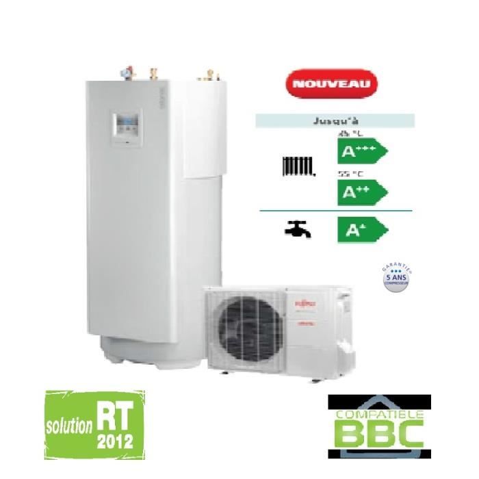 Pompe A Chaleur Air Eau Split Atlantic Loria Duo 6008 Chauffage Eau Chaude 8 Kw Rt2012