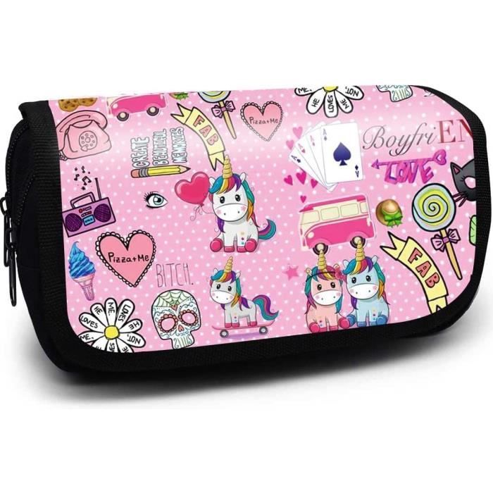 Trousse À Crayons Scolaire Garcon Fille Ado Sac À Crayons École Grande