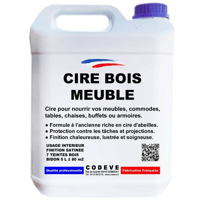 Cire Meuble Bois - 4x5 L - Codeve Bois - Chêne foncé - Cdiscount Bricolage