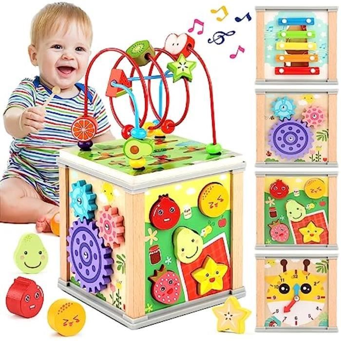 Jouet Bebe 1 an Cube d'Activité Bébé Jeux Montessori 1 an Jouet en