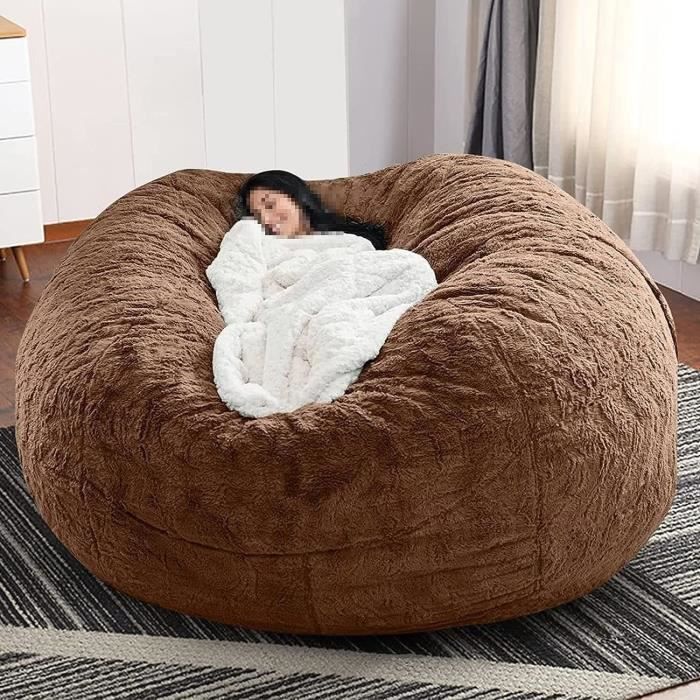 Ouruanyang Housse De Pouf Géant Sans Remplissage - Imperméable 600D Oxford, Bleu Lac 100x120cm