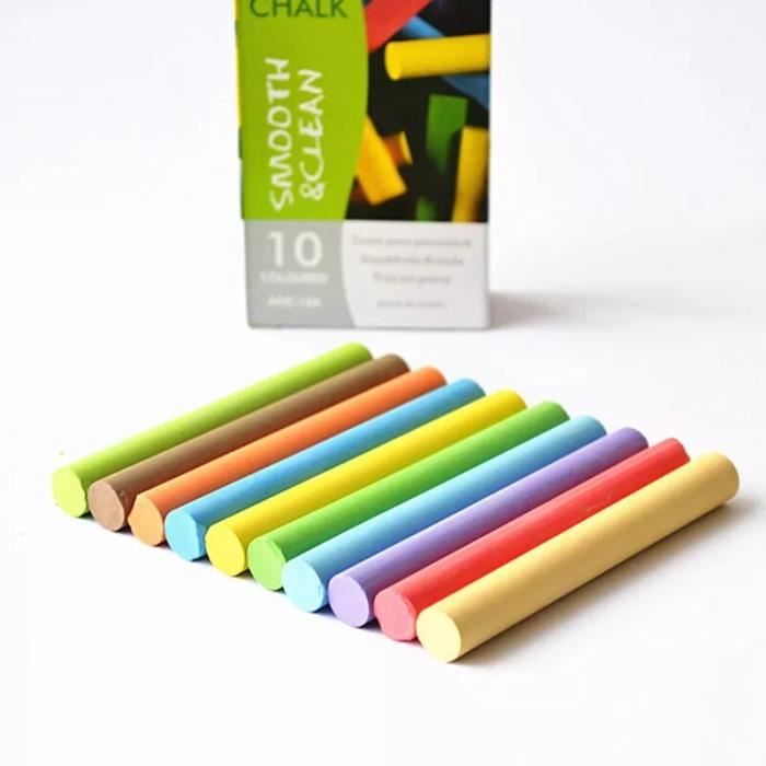 Craies De Couleurs 100 Pièces - 5 Couleurs, 7 Cm, Non Toxiques, Pour Tableau Et Dessin - 12