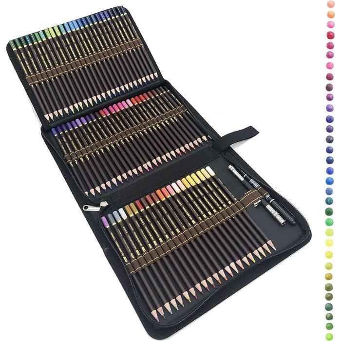Kit Dessin Lot De 72 Crayons De Couleur De Qualité Pour Adultes, Artistes Coffret Dessin