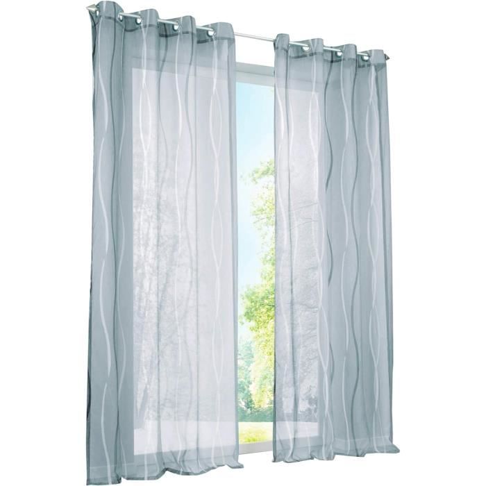 Rideau Brise-bise Motif Chouette - 40x60 Cm, Transparent - Pour Petite Fenêtre, Cuisine, Salle De Bain - 4
