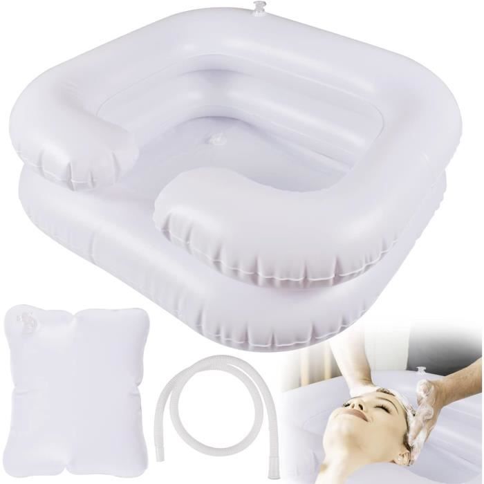 Bassin De Douche Portable Pliable 80x80cm - PVC étanche - Plateforme Surélevée Antidérapante - Tuyau De Vidange - Pour Camping, Van, Jardin