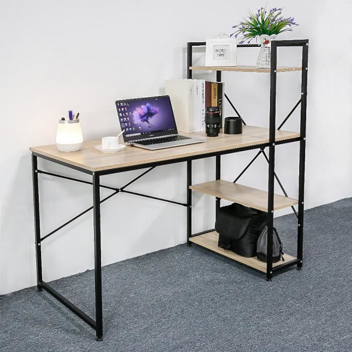 Table de bureau LUXS - Meuble de bureau en métal - Style industriel