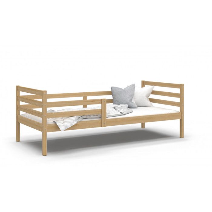 LIT ENFANT MIKA 90x190 PIN NATUREL Livr&eacute; avec sommier