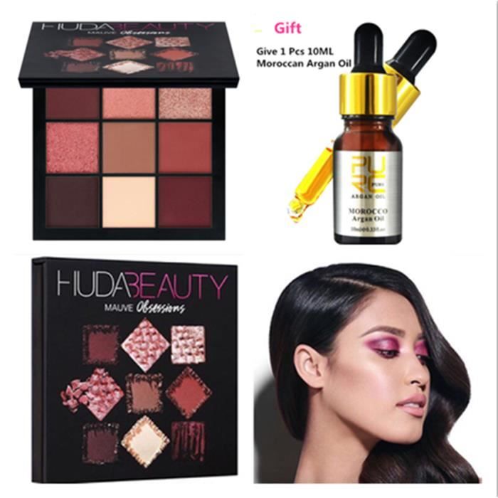 HUDA BEAUTY MAUVE Obsessions Eyeshadow Palette with 1 Pcs Gift Giving