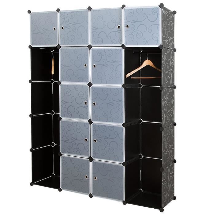 Armoire Systeme Etageres Rangement Vetement Chaussure Avec 12