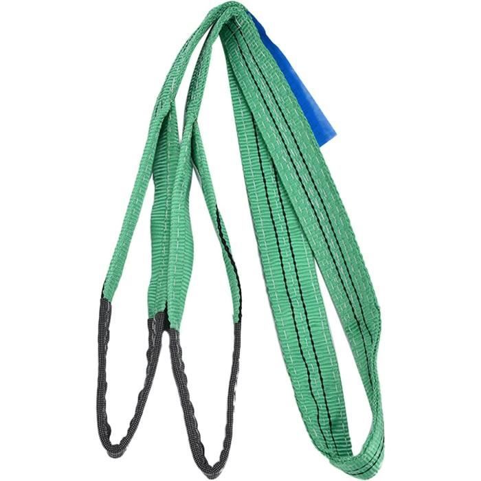 2 Sangles D'élingue De Levage En Nylon Jaune - 6 Pieds X 2 Pouces, Capacité 3100 Lbs, Idéales Pour Remorquage
