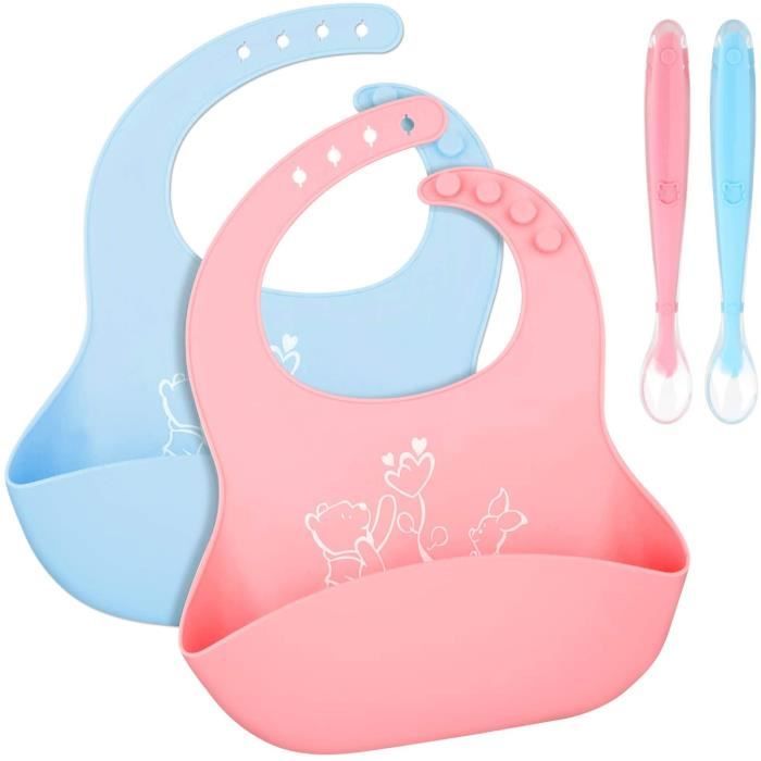 Doux Et Confortable Impermeable Silicone Bavoir Bebe Infant Feeding Lunch Manger Outil Articles Pour Bebe Li