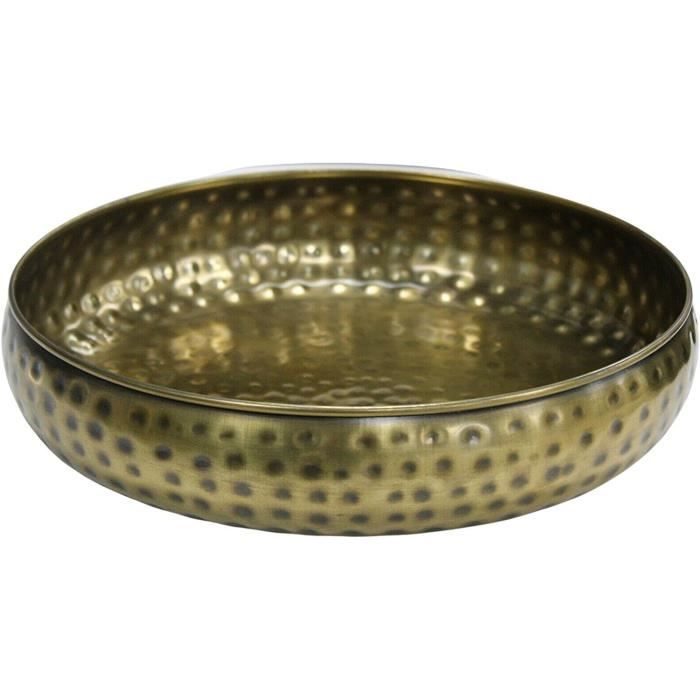 Plateau Doré Rond 20 Cm En Acier Inox - Déco Et Rangement Pour Bijoux, Maquillage... - 10