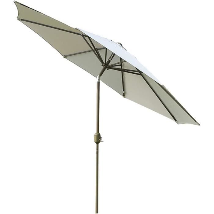 Outsunny Parasol Déporté Carré Inclinable Pivotant 360° Manivelle Piètement - Aluminium Dim. 3L X 3l X 2,6H M Gris Foncé