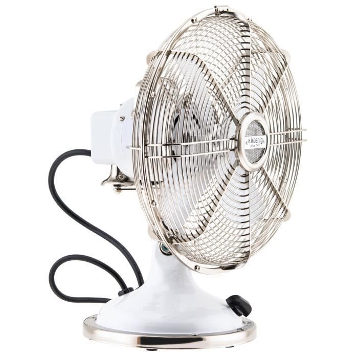 Ventilateur - H.Koenig - JOE50 - Design Rétro - 25cm - Silencieux 47db - 3 vitesses - Hkoenig