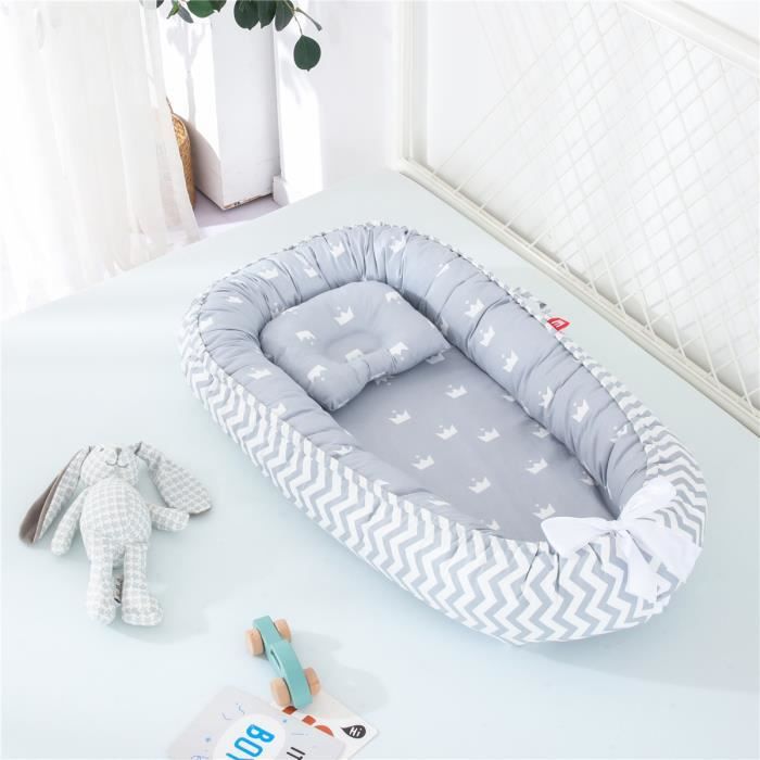 Reducteur De Lit Bebe 90x50cm Nouveau Ne 100 Coton Baby Nest Crown Cdiscount Puericulture Eveil Bebe