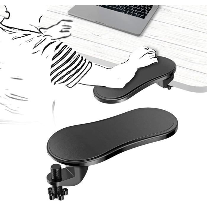 Yizhet Repose-Bras Ergonomique Réglable – Support Poignet Et Avant-Bras Pour Bureau, Anti-Douleur Souris, Cou & Épaules, Installation Facile