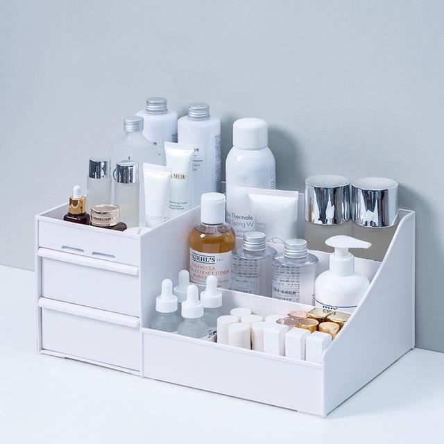 rose TrifyCore Organisateur de maquillage avec tiroirs grande capacité Table cosmétique Porte-Beauté Organisateur cas bijoux de rangement pour Salle de bain 