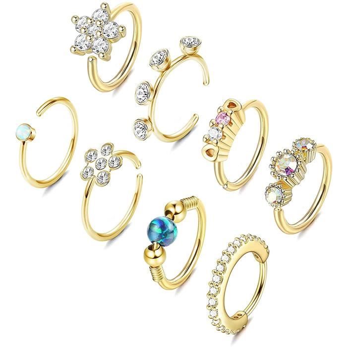 Roheafer Piercing Nez Hypoallergénique Anneaux Nez en Titane G23 Anneaux à Lèvres 14G 16G 18G 20G Anneaux Segmentés Articulés pour Femmes Hommes Helix Daith Tragus Cartilage Septum Piercing Bijoux Roheafer Piercing Nez Hypoallergénique Anneaux Nez en Titane G23 Anneaux à Lèvres 14G 16G 18G 20G Anneaux Segmentés Articulés pour Femmes Hommes Helix Daith Tragus Cartilage Septum Piercing Bijoux
